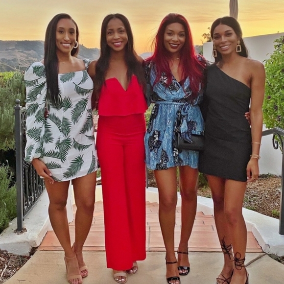 Lulu's Power of Love Red Strapless Jumpsuit Fitted Flared Leg NWT MED - Picture 11 of 16